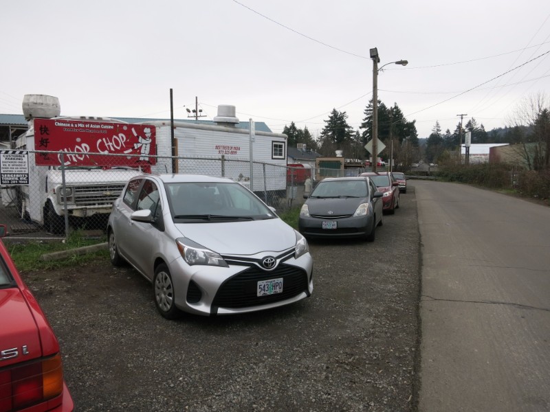 Yaris parked at Cartlandia's gravel lot.